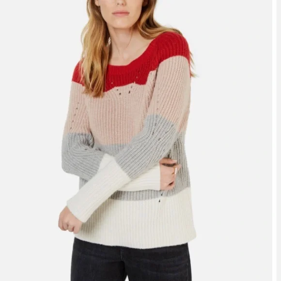 Lucky Brand Crewneck Pointelle Sweater - Picture 5 of 11